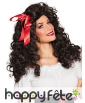 Perruque de gitane bouclée châtain pour femme