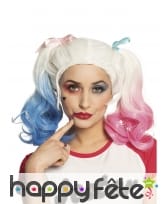Perruque de Harley Quinn pour femme