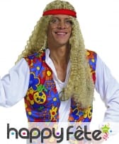Perruque de hippie blonde