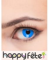Paire de lentilles bleues unies