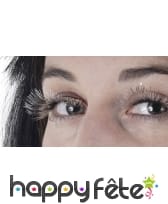 Paire de longs faux cils argentés, image 2