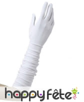Paire de longs gants blancs de 37cm, image 1