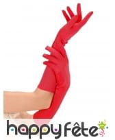Paire de longs gants rouges de 60cm