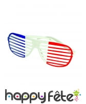 Paire de lunettes rayées bleu blanc rouge