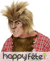Perruque de loup garou avec sourcils