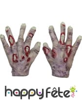Paire de mains de zombie en latex