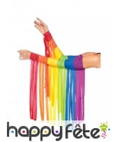 Paire de manchettes gaypride à franges pour adulte