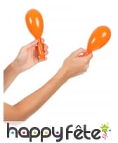 Paire de maracas orange unies, image 1