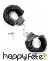 Paire de menottes avec froufrous noires