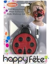 Palette de maquillage coccinelle avec pinceau