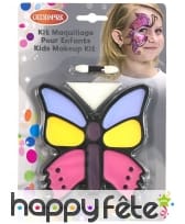 Palette de maquillage papillon avec pinceau