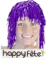 Perruque disco metal violet