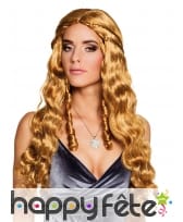 Perruque du Moyen &acirc;ge longs cheveux cuivr&eacute;s femme