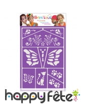 Pochoir de maquillage Chats et papillons, image 1