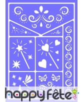 Pochoir de maquillage Fées et princesses