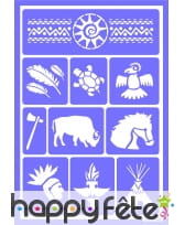 Pochoir de maquillage Indien