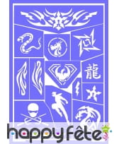 Pochoir de maquillage ninja