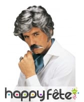 Perruque de vieux play boy avec moustaches grises, image 1