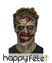 Prothèse de visage zombie en mousse de latex, image 1