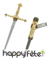 Poignard de Zorro noir et doré de 36cm