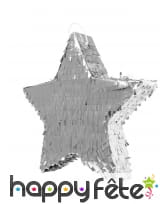 Pinata étoile argentée de 45cm