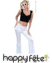 Pantalon extensible blanc pat def