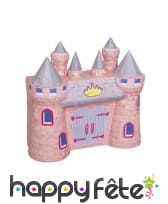 Pinata en forme de Château de princesse rose