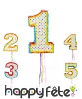 Pinata en forme de chiffre