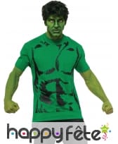 Perruque et T-shirt de Hulk pour homme