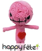 Poupée ficelles amour rose