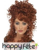 Perruque fille de saloon rousse