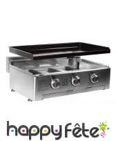 Plancha gaz 3 bruleurs