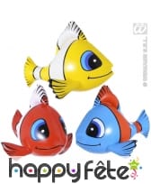Poisson gonflable 3 couleurs assorties