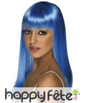 Perruque glamour bleue