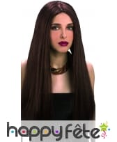 Perruque gothique chatain ignifugee