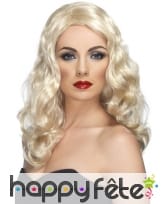 Perruque glamour longues boucles blondes