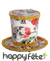 Petit haut de forme Dia de los muertos pour femme, image 1