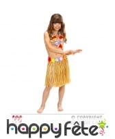 Pagne Hawaïen naturel mi-long pour enfant