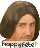 Perruque longue chevelure chatain pour homme, image 1