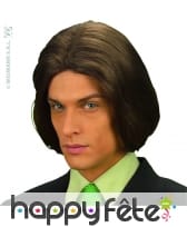 Perruque longue chevelure chatain pour homme