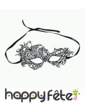 Petit loup élégant noir en dentelle rigide