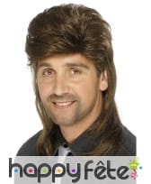 Perruque longue nuque brune, image 1