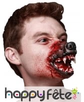 Postiche Museau de loup garou