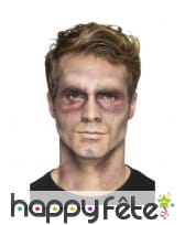Prothèse mâchoire joue de zombie en latex, image 1