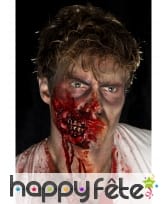 Prothèse mâchoire joue de zombie en latex, image 5