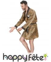 Peignoir motifs léopard satiné pour homme, image 1