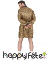 Peignoir motifs léopard satiné pour homme, image 2