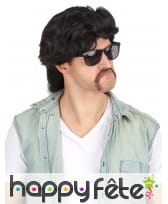 Perruque mulet noire, 40cm