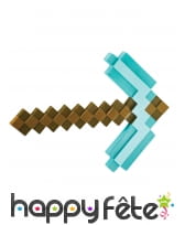 Pioche Minecraft pixelis&eacute;e en plastique, enfant