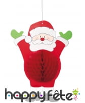 Père Noël alvéolé à suspendre, 35cm
